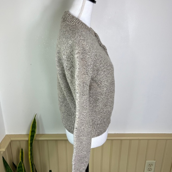 VTG American Eagle Sweater Gray Henley Knit Wool 80s 90s Grandpacore USA Made - Picture 3 of 10